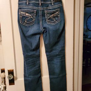 Silver Suki Denim Blue Jeans Size 14/ 32 with Rear Pocket